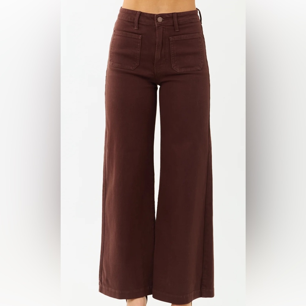 Brown Wide-Leg Pants